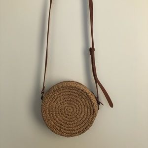 American Eagle Round Woven Bag